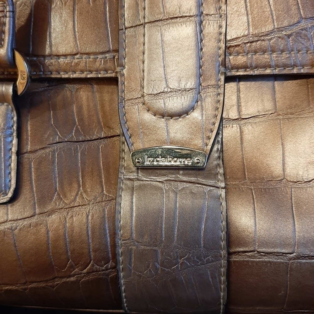 Vintage Liz Claiborne Alligator East West Handbag Exotic 90s Y2K Purse Animal - Picture 3 of 14